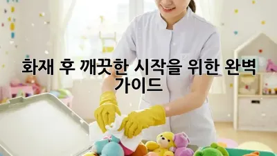 화재 후, 깨끗한 시작을 위한 완벽 가이드
